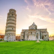 The leaning tower in Pisa