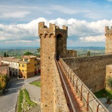 The medieval fortress of Montalcino in Val d’Orcia